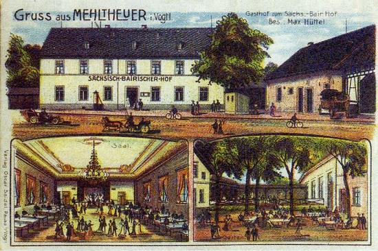 Postkarte ehemaliger Gasthof Sächsisch-Bayrischer Hof